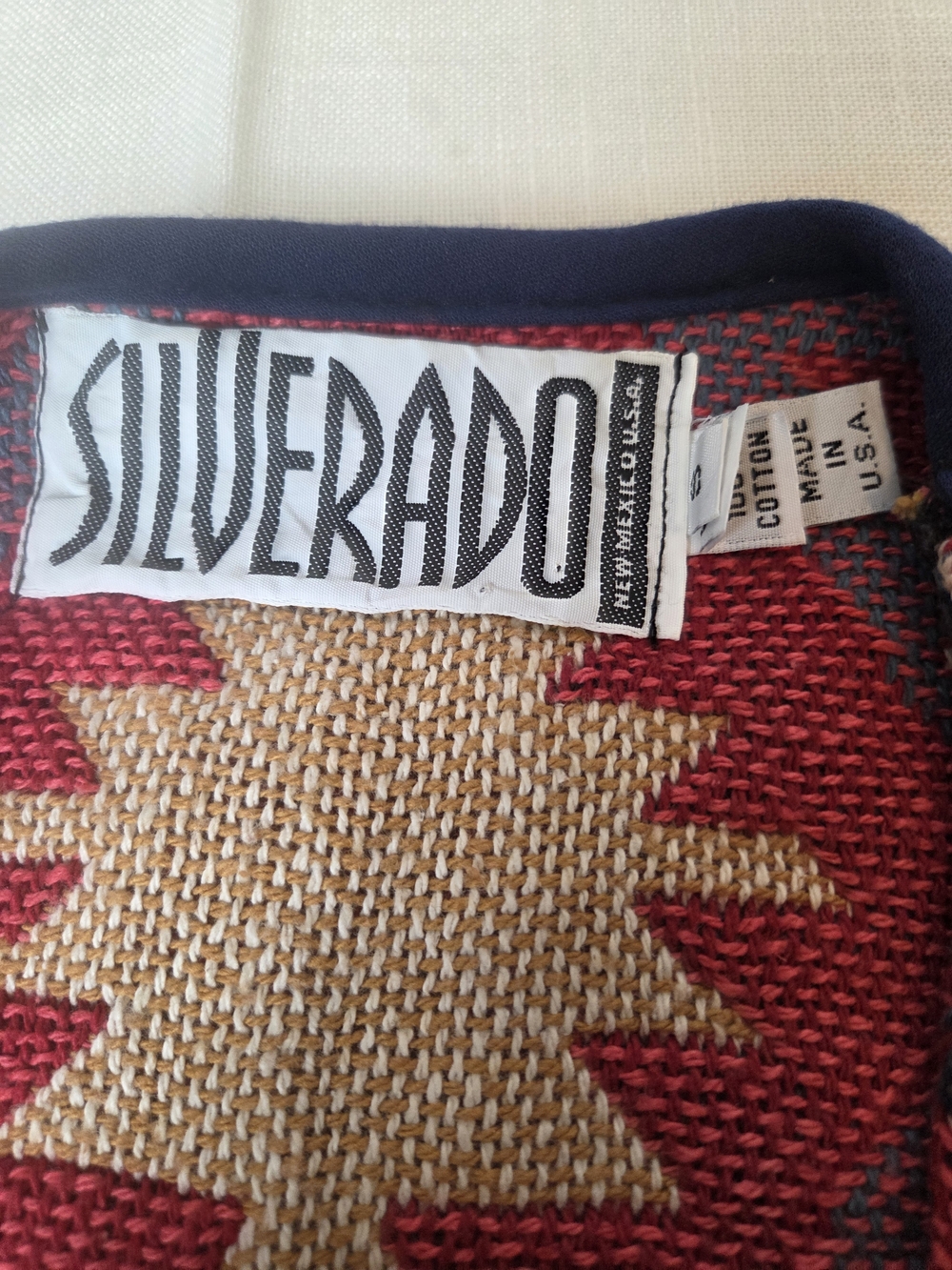 Silverado Red Patterned Southwestern Knit Vest - Picture 4 of 4